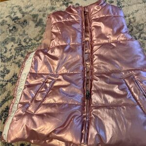 Calvin Klein Metallic Pink Puffer Vest